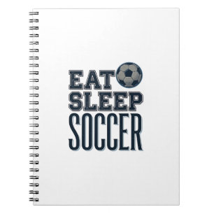 Vintage Eat Sleep Soccer Shirt Design (2)_1 Notebook