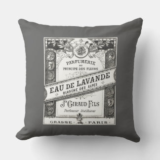 Vintage Eau de Lavande Advertisment Cushion