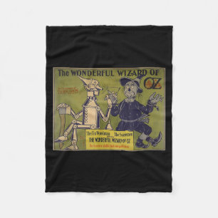 Vintage Ecrow Tin-man Shirt Art-the Wizard Of Oz Fleece Blanket