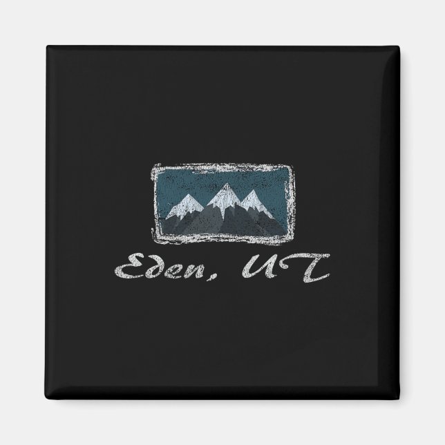 Vintage Eden Utah Winter Skiing Fun  Magnet (Front)