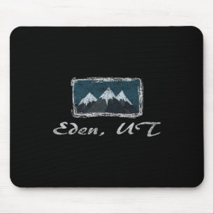 Vintage Eden Utah Winter Skiing Fun Mouse Pad