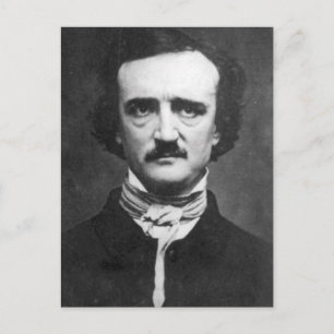 Vintage Edgar Allan Poe Portrait Postcard
