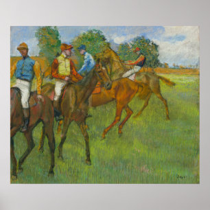 Vintage Edgar Degas Before the Race Horse Art Poster