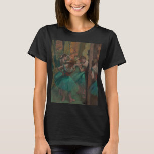 Vintage Edgar Degas Dancers in Green Ballet Art T-Shirt