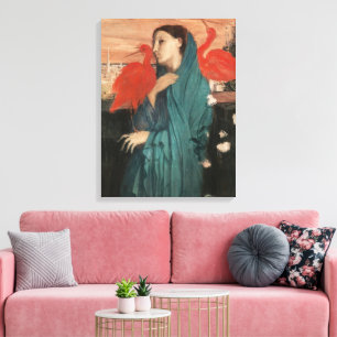 Vintage Edgar Degas Young Woman with Ibis Art Canvas Print