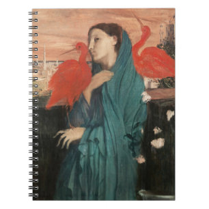 Vintage Edgar Degas Young Woman with Ibis Art Notebook