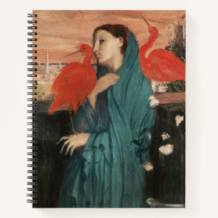 Vintage Edgar Degas Young Woman with Ibis Art Notebook