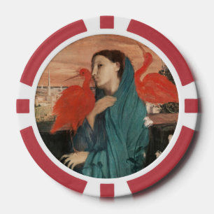 Vintage Edgar Degas Young Woman with Ibis Art Poker Chips
