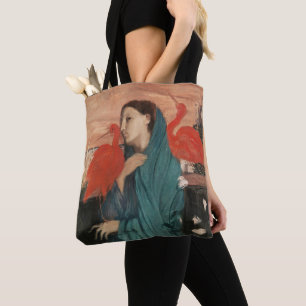 Vintage Edgar Degas Young Woman with Ibis Art Tote Bag