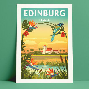 Vintage Edinburg Texas Postcard