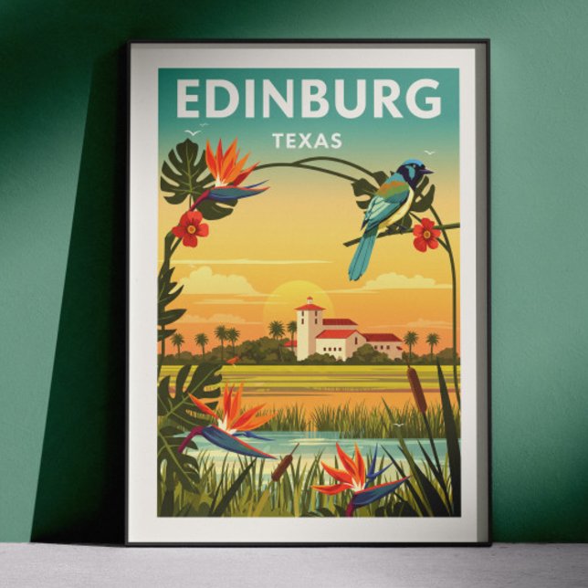 Vintage Edinburg Texas Poster (Creator Uploaded)