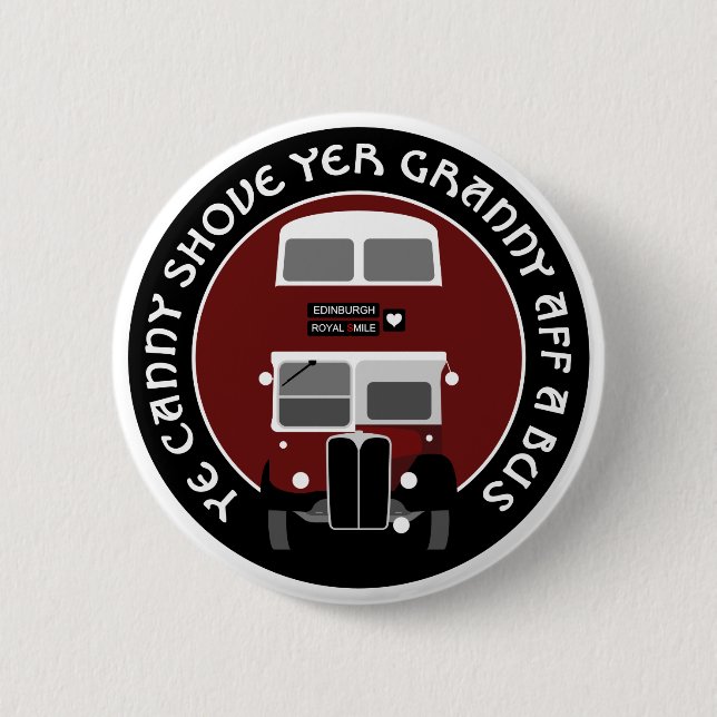 Vintage Edinburgh Double-decker Bus Badge (Front)