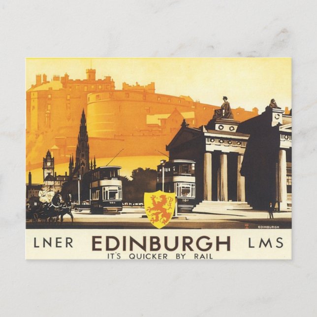 Vintage Edinburgh LNER Postcard (Front)
