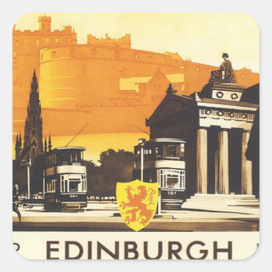Vintage Edinburgh LNER Square Sticker