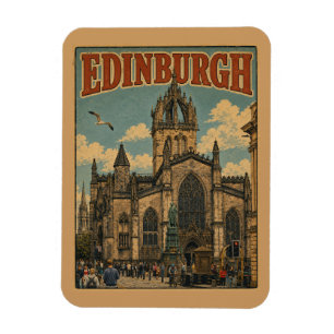 Vintage Edinburgh Scotland capit gifts & souvenirs Magnet