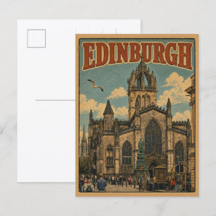 Vintage Edinburgh Scotland capit gifts & souvenirs Postcard