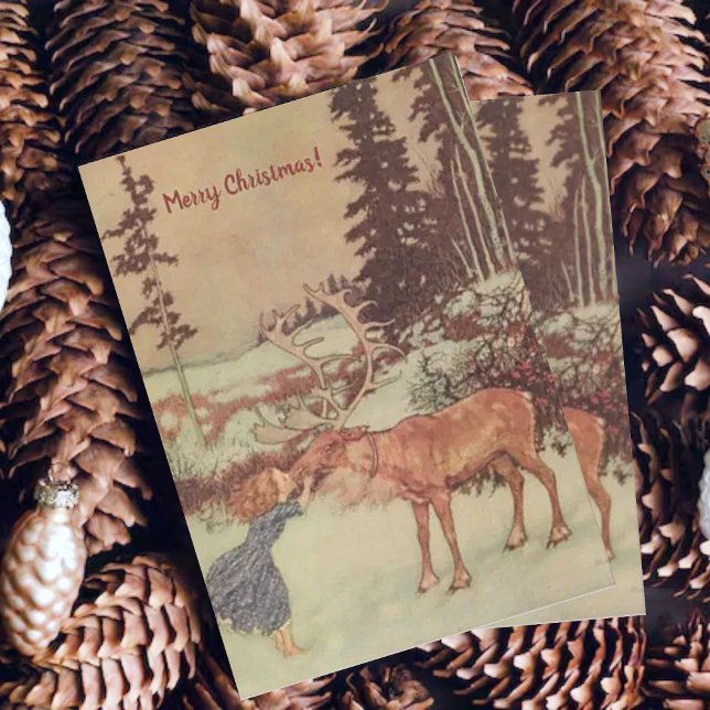 Vintage Edmund Dulac Christmas Greetings Holiday Card (Creator Uploaded)
