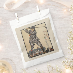 Vintage Edward Penfield Golf Illustration Art Favour Bags