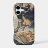 Vintage Edwardian Woman Reading on Train