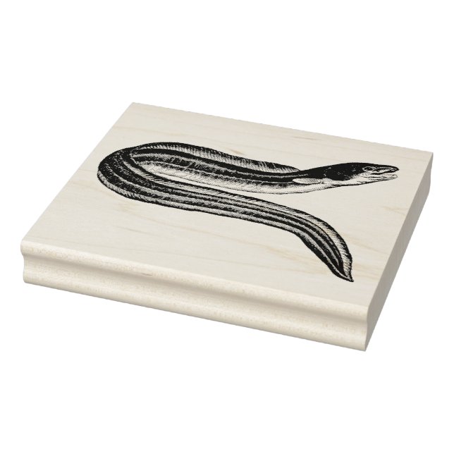 Vintage Eel Rubber Art Stamp (Stamp)