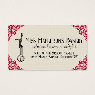 Vintage egg beater bakery baking gift tag biz card