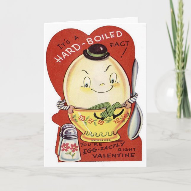 Vintage Eggcellent Valentine's Day Card (Front)