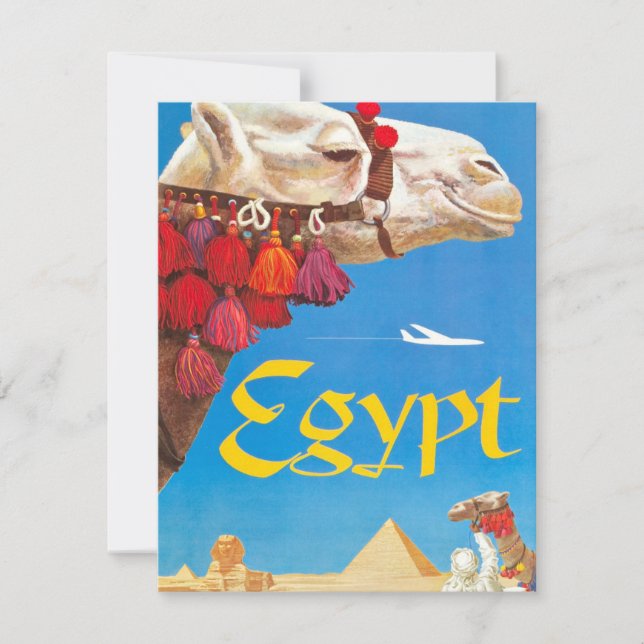 Vintage Egypt Air Travel Advertisement (Front)