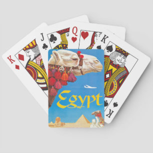 Vintage Egypt Air Travel Advertisement Playing Cards