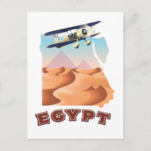 Vintage Egypt Map travel poster Postcard