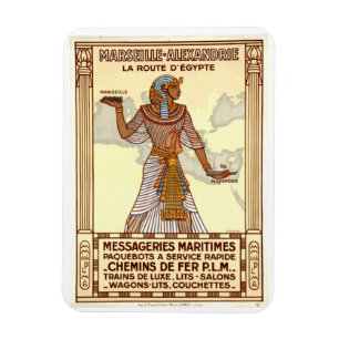 Vintage Egypt Travel Greeting Card Magnet
