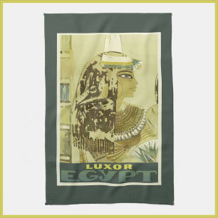 Vintage Egypt Travel Poster Kitchen Towel