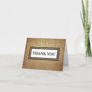 Vintage Egyptian Hieroglyphics Thank You Note Card