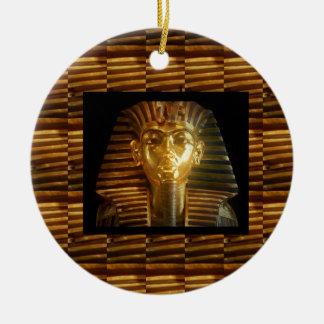 VINTAGE Egyptian Idols Art : PYRAMIDS of ANCIENT Ceramic Tree Decoration
