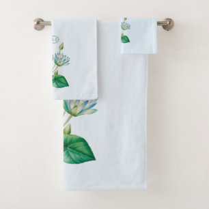Vintage Egyptian Lotus Flower Bath Towel Set