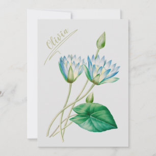 Vintage Egyptian Lotus Flower  Invitation