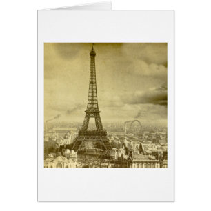 Vintage Eifel Tower Paris France  1889