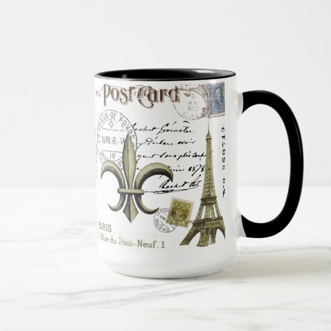 Vintage Eiffel Tower coffee mug (Right)
