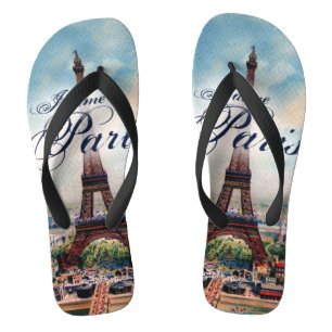 Vintage Eiffel Tower Jandals