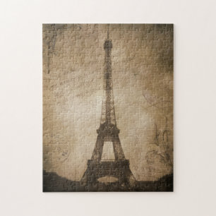 vintage eiffel tower jigsaw puzzle