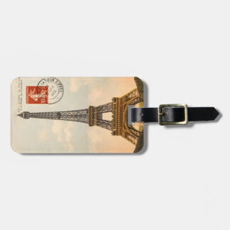 Vintage Eiffel Tower Luggage Tag