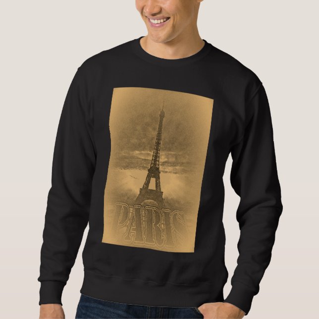 Vintage Eiffel Tower Paris #1 - T-shirt Sweatshirt (Front)