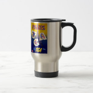 Vintage Eiffel Tower Paris Air Travel Advertising Mug
