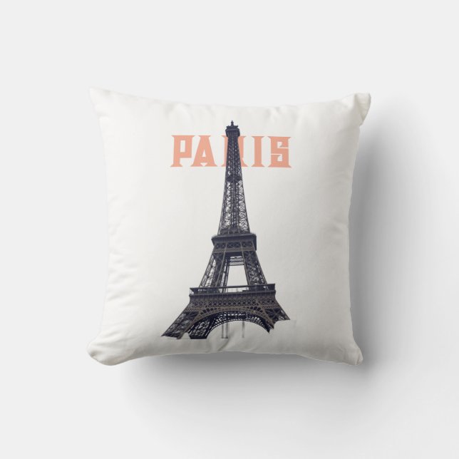 Vintage Eiffel Tower Paris Europe Travel Photo Cushion (Front)