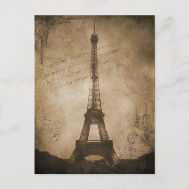 vintage eiffel tower postcard (Front)