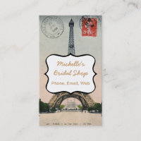 Vintage Eiffel Tower Postcard