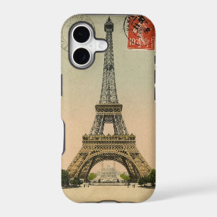 Vintage Eiffel Tower Stamped Postcard