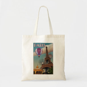 Vintage Eiffel Tower Tote Bag