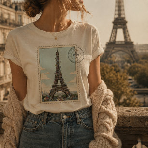 Vintage Eiffel Tower Tri-Blend Shirt