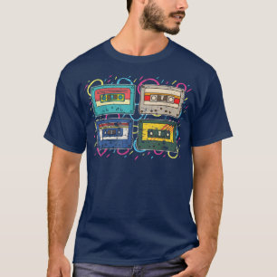 Vintage Eighties Mixtape 1980s Music Lover 80s Cas T-Shirt
