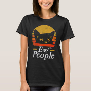 Vintage Eighties Style Cat Ew People Meowy Cat Lo T-Shirt